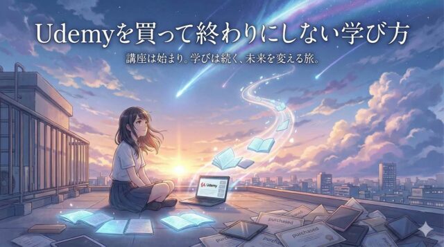 Udemyを買って終わりにしない学び方