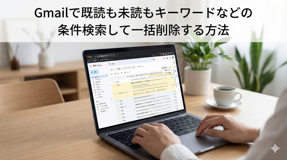 Gmailの受信トレイに蓄積したメールを条件検索一括削除するテクニック
