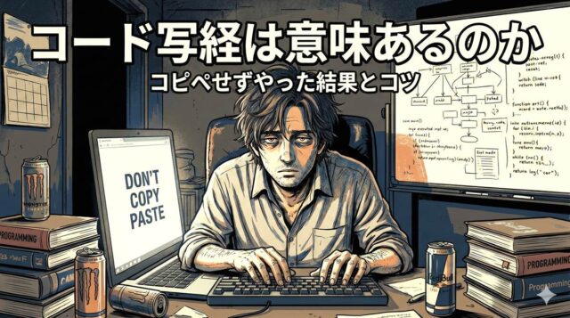 「コード写経」は意味あるのか、コピペせずやった結果とコツ
