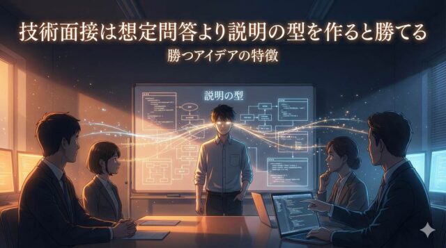 技術面接は想定問答より説明の型を作ると勝てる