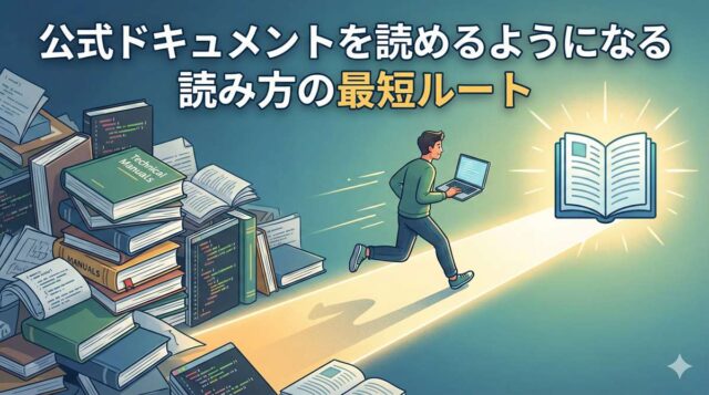 公式ドキュメントを読めるようになる最短ルート｜公式ドキュメント 読み方